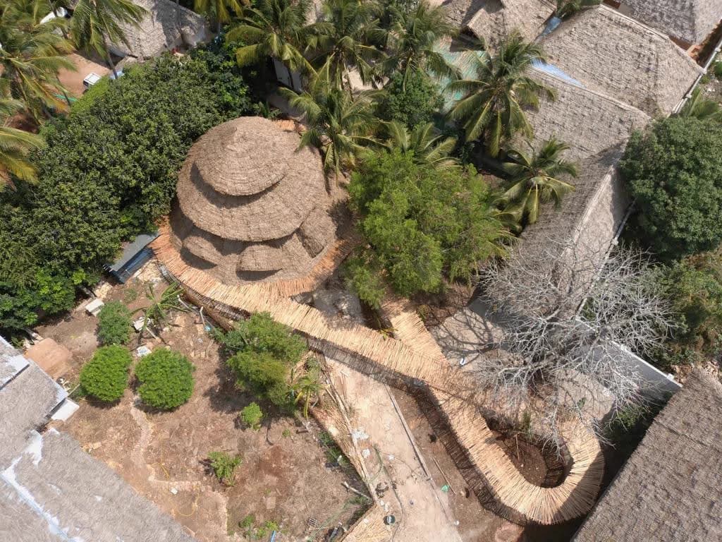 Aerial view of the Amphitheatre and surrounding paths